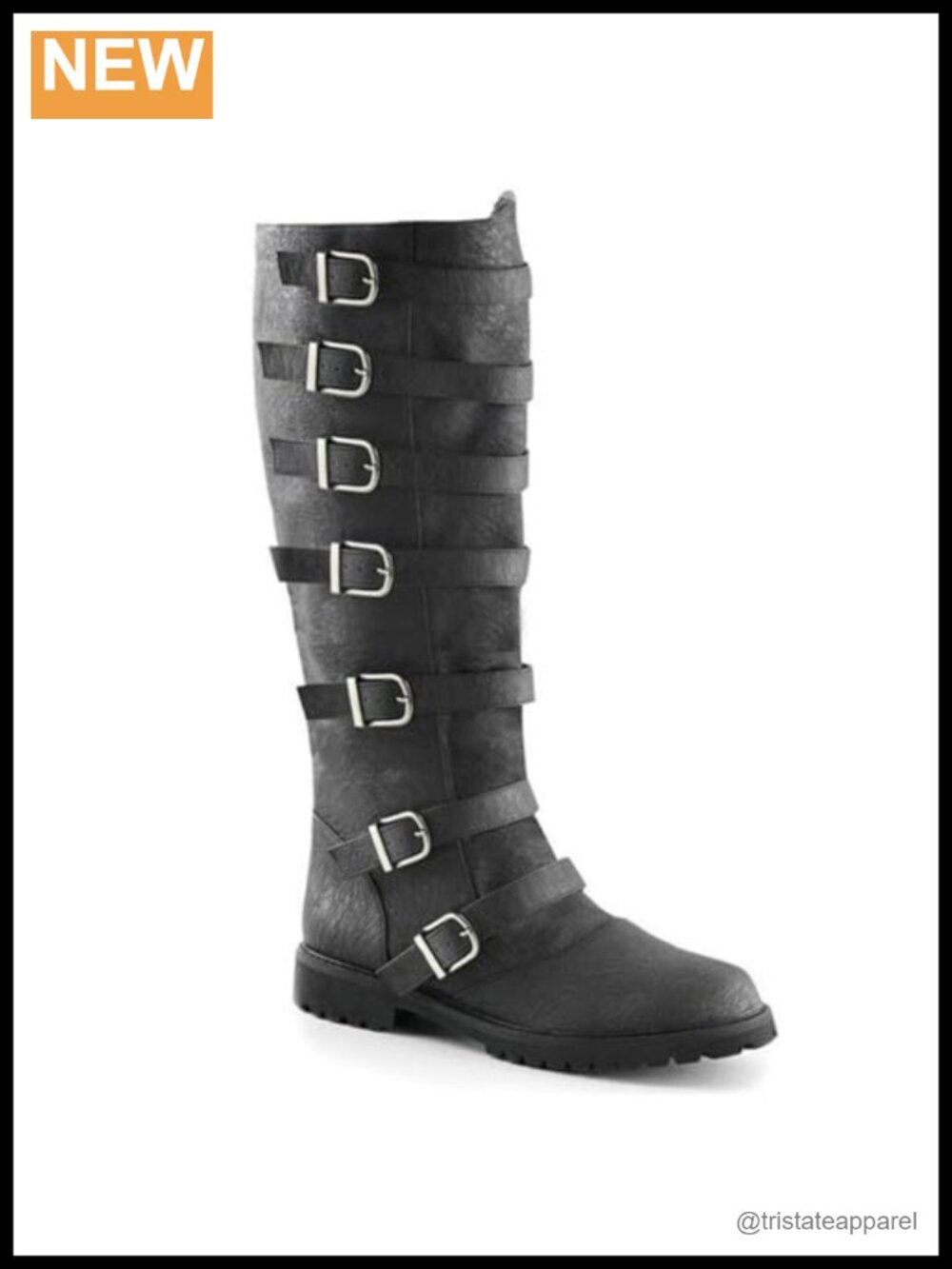 Renaissance Faux Leather Knee High Steampunk Pirate Boots Men's